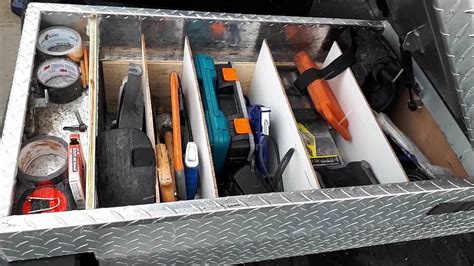 diy metal truck tool box|organizing a truck tool box.